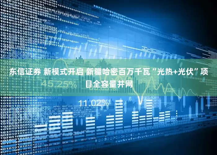 东信证券 新模式开启 新疆哈密百万千瓦“光热+光伏”项目全容量并网